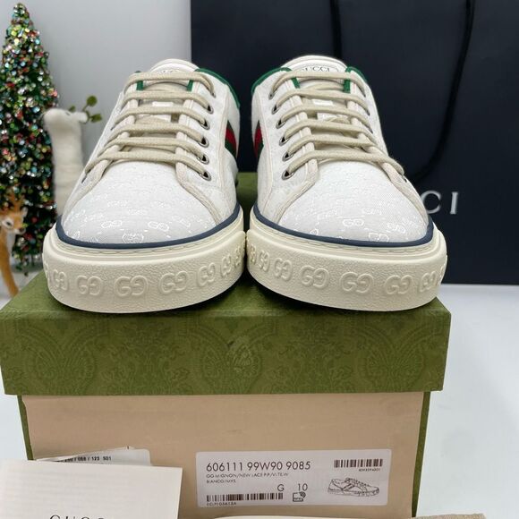 Men’s Gucci tennis 1977 low top mini GG sneakers size 10 made in Italy - Picture 4 of 7